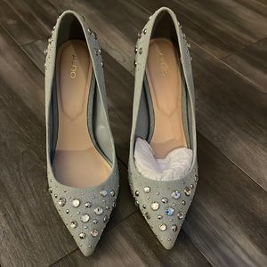 Aldo denim jeweled Kristensen pump